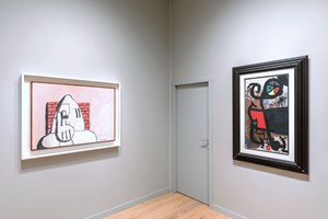Philip Guston and Joan Miró, <a href='/art-galleries/simon-lee-gallery/' target='_blank'>Simon Lee Gallery</a>, TEFAF New York Spring (3–7 May 2019). Courtesy Ocula. Photo: Charles Roussel.